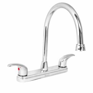 AQF-82 MEZCLADORA FREGADERO, MANERALES PALANCA, ACERO INOX. AQUA