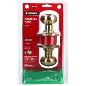 CEPO-12B CERRAD.POMO P/BANO LATON BRILL BLISTER HERMEX - Imagen 2