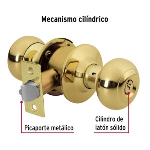 CEPO-12E  CERRAD.POMO P/ENTRADA LATON BRILL  BLISTER HERMEX - Imagen 2
