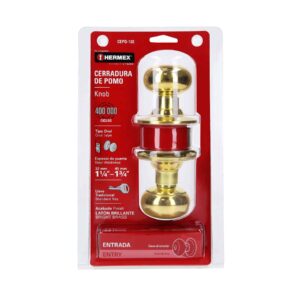 CEPO-12E  CERRAD.POMO P/ENTRADA LATON BRILL  BLISTER HERMEX - Imagen 3