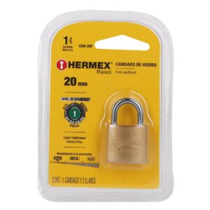 CHB-20P CANDADO DE HIERRO 20MM EN BLISTER HERMEX - Imagen 3