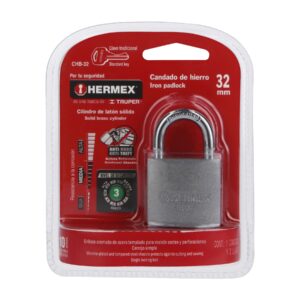 CHB-32 CANDADO DE HIERRO GACHO STANDARD EN BLISTER 32MM  BLISTER HERMEX - Imagen 3