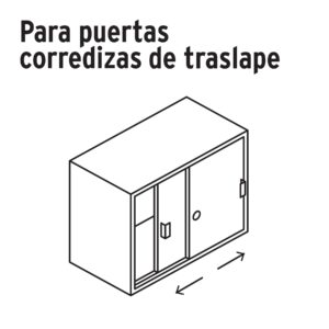 CM-20C  CERRADURA PARA MUEBLE MODELO 20  CROMO HERMEX - Imagen 3