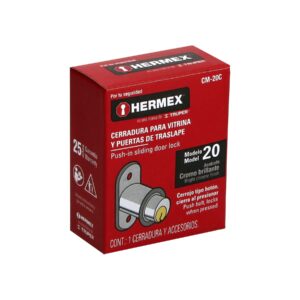 CM-20C  CERRADURA PARA MUEBLE MODELO 20  CROMO HERMEX - Imagen 4