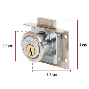 CM-24C CERRADURA PARA MUEBLE MODELO 24 CROMO  BLISTER HERMEX - Imagen 2