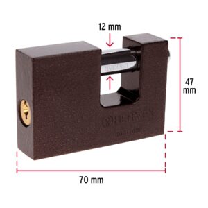 COR-70HP CANDADO ANTIPALANCA 70MM CUERPO HIERRO HERMEX  BLISTER - Imagen 2