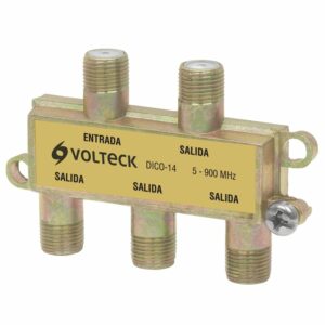 DICO-14 DIVISOR DE 4 SALIDAS PARA COAXIAL SEÑAL VHF,UHF,FM       VOLTECK