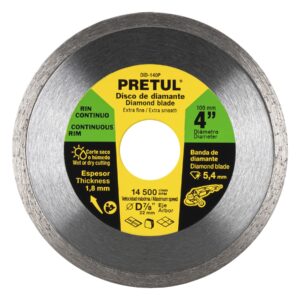 DID-140P DISCO DE DIAMANTE RIN CONTINUO 4" CENTRO 7/8 PRETUL