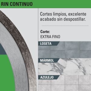 DID-140P DISCO DE DIAMANTE RIN CONTINUO 4" CENTRO 7/8 PRETUL - Imagen 2
