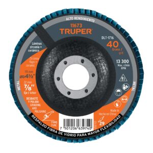 DLT-1716, DISCO LAMINADO MDIAMANTE 4 1/2" CENTRO 7/8 TRUPER