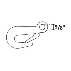 GANES-5/8X , GANCHO ESLINGA FORJADO DE 5/8 3300 LBS FIERO - Imagen 2