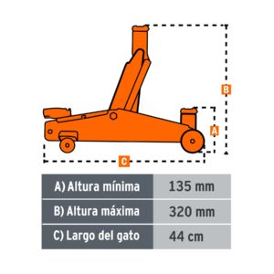 GAPA-2E , GATO HIDRAULICO DE PATIN DE 2 TON. TRUPER - Imagen 2