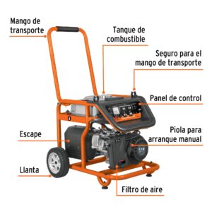 GEN-25X GENERADOR ELÉCTRICO A GASOLINA PORTATIL 2500 WA TRUPER - Imagen 2