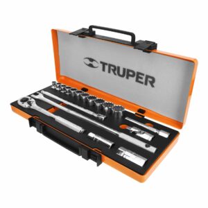JD-1/2X19P , JGO DE DADOS  CUADRO 1/2 19 PZAS STD TRUPER