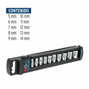 JD-1/4X10M,JUEGOS DE 10 DADOS 1/4" STD Y MM  TRUPER - Imagen 2