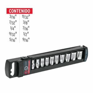 JD-1/4X10P,JUEGOS DE 10 DADOS 1/4" STD Y MM TRUPER - Imagen 2