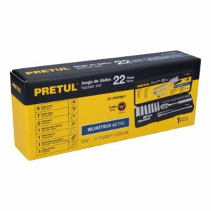 JD-1/4X22MM-P JGO DE AUTOCLÉ 22 PZAS, MM, 1/4 PRETUL - Imagen 3