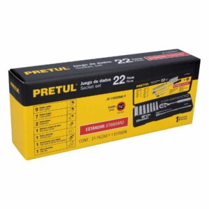 JD-1/4X22SAE-P JGO DE AUTOCLÉ 22 PZAS, STD, 1/4 PRETUL - Imagen 3