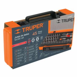 JD-1/4X45P JUEGO DE DADOS, CUADRO 1/4, 45 PIEZAS TRUPER - Imagen 3