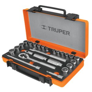 JD-3/8X26MP , JGO DE DADOS STD/MM CUADRO 3/8 26 PZAS TRUPER