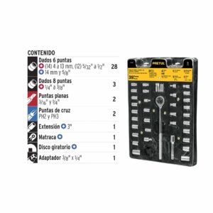 JUDA-40PB JGO DE AUTOCLE 40 PZAS C/BOLSA PRETUL - Imagen 2