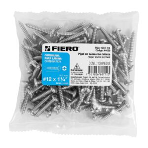 PILA-12X1-1/4 PIJA PARA LÁMINA, #12, 1-1/4 FIERO (CAJA C/100 PZAS.) - Imagen 2