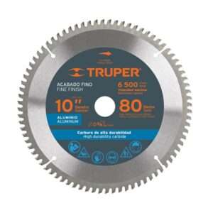 ST-1080A , SIERRA P/ALUMIN 80 DIENTE/CARBURO 10X5/8 TRUPER