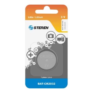 BAT-CR2032 PILA LITIO TIPO BOTON 3 VOLTS 210 MH STEREN