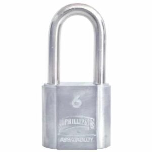 MX1398 6 GL BP,CANDADO METALICO GANCHO LARGO (BLISTER) PHILLIPS  J.12