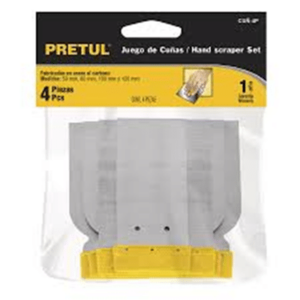 CUÑ-4P , SET CUÑA  C/MGO PLASTICO 5,8,10,12CM  -4 PZAS- PRETUL    MASTERF5