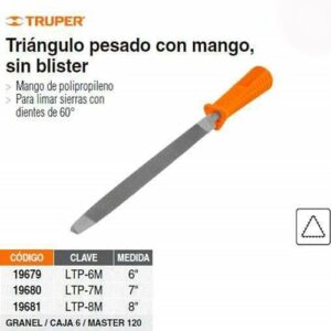 LTP-6M LIMA TRIANGULO PESADO 6" C/MANGO TRUPER