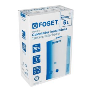 CALE-6I-N CALENTADOR DE AGUA DE PASO DE 6 L/MIN ENCENDIDO ELEC. GAS NATURAL  FOSET - Imagen 3