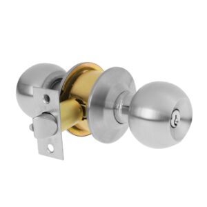 BAL-CM-EPB CERRADURA POMO PARA ENTRADA CROMO MATE  BLISTER HERMEX - Imagen 2