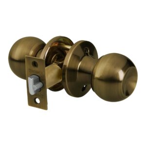BALT-LA-EPB CERRADURA POMO PARA ENTRADA LATON ANTIGUO  BLISTER HERMEX