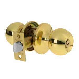 BALT-LB-BPB CERRADURA POMO PARA BAÑO LATON BRILLANTE  BLISTER HERMEX - Imagen 2