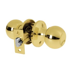 BALT-LB-EPB CERRADURA POMO PARA ENTRADA LATON BRILLANTE  BLISTER HERMEX