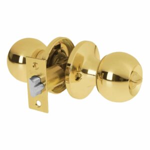 BALT-LB-RPB CERRADURA POMO PARA RECAMARA LATON BRILLANTE  BLISTER HERMEX