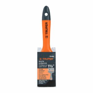 BRT-1-1/2 , BROCHA MGO/PLASTI2-1/2CERDA NAT 48X13MM (ANARANJADA)  TRUPER - Imagen 2