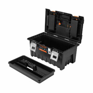 CHA-19S CAJA NARANJA/NEGRA C/COMPARTIMENTO PLASTICA P/HERRAMIENTAS 19"X10 1/2"X10" TRUPER - Imagen 4