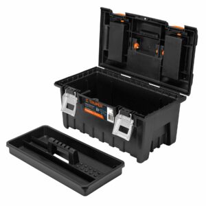 CHA-22S CAJA NARANJA/NEGRA C/COMPARTIMENTO PLASTICA P/HERRAMIENTAS 22"X12 1/2"X11" TRUPER - Imagen 4