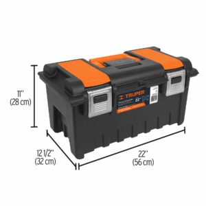 CHA-22S CAJA NARANJA/NEGRA C/COMPARTIMENTO PLASTICA P/HERRAMIENTAS 22"X12 1/2"X11" TRUPER - Imagen 2