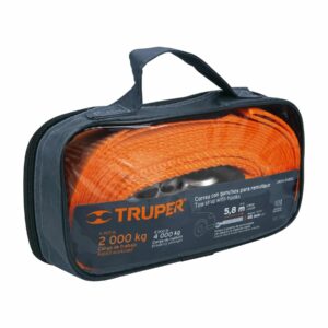 CREM-2X58C  CORREA CON GANCHOS P/REMOLQUE 5.8MX48MM TRUPER - Imagen 2