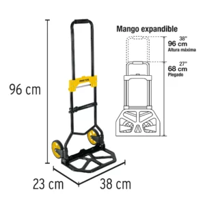 DIA-60P DIABLO DE CARGA PLEGABLE 60 KG INCL TENSOR PRETUL - Imagen 3