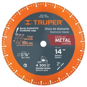DID-4140 DISCO DE DIAMANTE, RIN SEGMENTADO, CORTE METAL 14"  TRUPER
