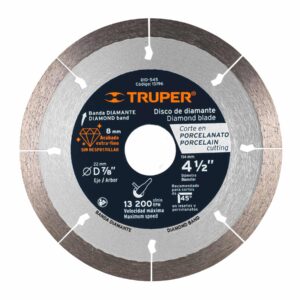 DID-545 DISCO DE DIAMANTE, RIN SEGMENTADO 4 1/2" CORTE PISO PORCELANATO  TRUPER