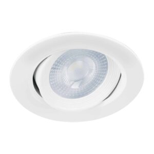 EMP-109L EMPOTRABLE  ESFERICO BLANCO, SPOT DIRIGIBLE, 5W 120-240V 9 CMS VOLTECK