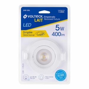 EMP-109L EMPOTRABLE  ESFERICO BLANCO, SPOT DIRIGIBLE, 5W 120-240V 9 CMS VOLTECK - Imagen 3