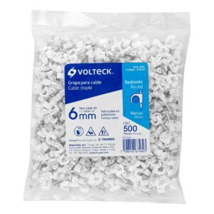 GCU-6BG GRAPA CURVA PARA CABLE DE 6MM, BL (500 PZ)      VOLTECK MASTERF5 - Imagen 3