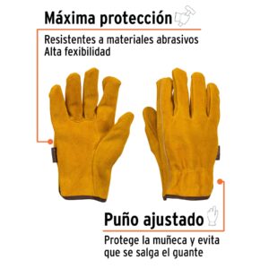 GU-245 GUANTES DE CARNAZA USO RUDO BDA AJUSTA TRUPER - Imagen 2