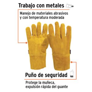 GU-535 GUANTE DE CARNAZA PALMA REFORZADA CORTOS TRUPER - Imagen 2